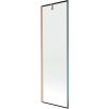 MEXEN/S - Next vanová zástěna FIX 60 x 150 cm, černá vzor, měď kartáčovaná 895-060-000-00-70-65