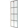 MEXEN/S - Next vanová zástěna FIX 60 x 150 cm, černá vzor, měď kartáčovaná - 895-060-000-00-70-77 895-060-000-00-77-65