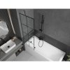 MEXEN/S - Next vanová zástěna FIX 60 x 150 cm, černá vzor, grafit metal 895-060-000-00-77-95