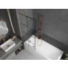 MEXEN/S - Next vanová zástěna FIX 70 x 150 cm, černá vzor, měď kartáčovaná - 895-070-000-00-70-77 895-070-000-00-77-65