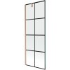 MEXEN/S - Next vanová zástěna FIX 70 x 150 cm, černá vzor, měď kartáčovaná - 895-070-000-00-70-77 895-070-000-00-77-65