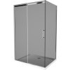 MEXEN/S - Omega sprchový kout 120 x 100, grafit, chrom + vanička včetně sifonu 825-120-100-01-40-4010