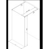 MEXEN/S - KIOTO samostatně stojící sprchová zástěna 100 x 200, transparent/černá vzor 8 mm, černá 800-100-002-70-70