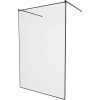 MEXEN/S - KIOTO samostatně stojící sprchová zástěna 100 x 200, transparent/černá vzor 8 mm, černá 800-100-002-70-70