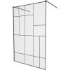 MEXEN/S - KIOTO samostatně stojící sprchová zástěna 120 x 200, transparent/černá vzor 8 mm, černá 800-120-002-70-78