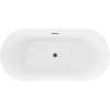 MEXEN/S - Roxy volně stojící vana 170 x 80, bílá, sifon a přepad černá 51201708000-70