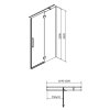 CERSANIT - Sprchové dveře s panty CREA 120x200, pravé, čiré sklo S159-004