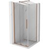 MEXEN/S - Velar sprchový kout 100 x 100, transparent, kartáčovaná měď 871-100-100-01-65