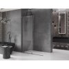 MEXEN/S - Velar posuvné sprchové dveře Walk-in 140, transparent, grafit kartáčovaná 871-140-000-03-66