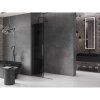 MEXEN/S - Velar L Sprchová zástěna posuvná Walk-in 110 x 200 cm, grafit 8 mm, grafit kartáčovaná 871-110-003-43-66