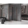 MEXEN/S - Velar sprchový kout 90 x 90, transparent, růžové zlato 871-090-090-01-60