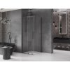 MEXEN/S - Velar sprchový kout, posuvné dveře 90 x 90 cm, transparent, grafit metal 871-090-090-01-95