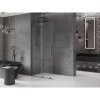 MEXEN/S - Velar L Sprchová zástěna posuvná Walk-in 120 x 200 cm, transparent 8 mm, grafit kartáčovaná 871-120-003-03-66