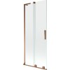 MEXEN/S - Velar L dvoukřídlá posuvná vanová zástěna 85 x 150 cm, transparent, růžové zlato 896-085-003-01-60