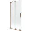 MEXEN/S - Velar L dvoukřídlá posuvná vanová zástěna 95 x 150 cm, transparent, růžové zlato 896-095-003-01-60