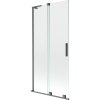 MEXEN/S - Velar L dvoukřídlá posuvná vanová zástěna 95 x 150 cm, transparent, grafit kartáčovaná 896-095-003-01-66