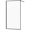 MEXEN/S - KIOTO Sprchová zástěna WALK-IN 100x200 cm 8 mm, černá, černý profil 800-100-101-70-70