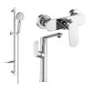 MEXEN/S - Milo DF40 SET umyvadlová baterie + sprchová s příslušenstvím, chrom 713154DF40-00