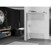 MEXEN/S - KIOTO Sprchová zástěna WALK-IN 120x200 cm 8 mm, černá, Transparent/matné sklo 800-120-101-70-35