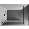 MEXEN/S - KIOTO Sprchová zástěna WALK-IN 120x200 cm 8 mm, černá, Transparent/matné sklo 800-120-101-70-35