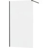 MEXEN/S - KIOTO Sprchová zástěna WALK-IN 80x200 cm 8 mm, černá, matné sklo 800-080-101-70-30