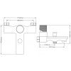 MEXEN/S - Royo One vanová baterie 150 mm, černá/chrom  72230-77