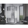MEXEN/S - Apia sprchový kout posuvný 100x80, sklo transparent/pruhy, chrom + vanička 840-100-080-01-20-4010