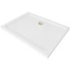 MEXEN/S - Flat sprchová vanička obdélníková slim 100 x 80, bílá + zlatý sifon 40108010G