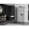 MEXEN/S - Kioto Sprchová zástěna WALK-IN 110 x 70 cm, černý vzor, černá 800-110-212-70-70-070