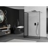 MEXEN/S - Kioto Sprchová zástěna WALK-IN 120 x 70 cm, černý vzor, černá 800-120-212-70-70-070