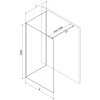 MEXEN/S - Kioto Sprchová zástěna WALK-IN 120 x 70 cm, černý vzor, černá 800-120-212-70-70-070