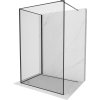 MEXEN/S - Kioto Sprchová zástěna WALK-IN 120 x 70 cm, černý vzor, černá 800-120-212-70-70-070