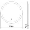 MEXEN - Oro zrcadlo s osvětlením 50 cm, LED 6000K, 9824-050-050-611-00