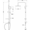 MEXEN/S - X33 černá sprchový sloup 798333391-70