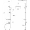 MEXEN/S - T33 černá sprchový sloup 798333393-70