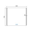 led zrcadlo 800x700 s dotykovym senzorem vykres