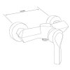 MEXEN/S - Erik sprchový sloup včetně sprchové baterie Sabre, černá 72140205-70
