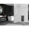 MEXEN/S - KIOTO Sprchová zástěna WALK-IN s poličkou a držákem ručníků 80 x 200, matné sklo 8 mm, chrom 800-080-121-01-30
