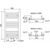 MEXEN/S - Ares radiátor + topná tyč 700 x 400 mm, 300 W, černá W102-0700-400-6300-70