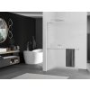 MEXEN/S - Kioto+ L Sprchová zástěna WALK-IN s poličkou a držákem ručníků 100 x 200 cm, dekor, chrom 800-100-123-01-30