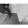 MEXEN/S - Kioto+ L Sprchová zástěna WALK-IN s poličkou a držákem ručníků 100 x 200 cm, černý vzor, chrom 800-100-123-01-77