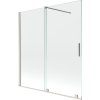 MEXEN/S - Velar dvoukřídlá posuvná vanová zástěna 150 x 150 cm, transparent, nikl kartáčovaný 896-150-000-01-97