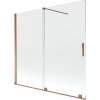 MEXEN/S - Velar Dvoukřídlá posuvná vanová zástěna 170 x 150 cm, transparent, růžové zlato 896-170-000-01-60