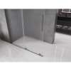 MEXEN/S - Velar Sprchová zástěna posuvná Walk-in 140 x 200 cm, dekor 8 mm, grafit metal 871-140-000-33-95