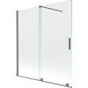 MEXEN/S - Velar dvoukřídlá posuvná vanová zástěna 150 x 150 cm, transparent, grafit metal 896-150-000-01-95