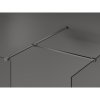 MEXEN/S - Kioto Sprchová zástěna WALK-IN 80 x 70 cm, černý vzor, grafit kartáčovaná 800-080-202-66-70-070