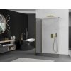 MEXEN/S - Kioto Sprchová zástěna WALK-IN 120 x 105 cm, transparent, zlatá kartáčovaná 800-120-212-55-00-105