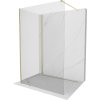 MEXEN/S - Kioto Sprchová zástěna WALK-IN 120 x 105 cm, transparent, zlatá kartáčovaná 800-120-212-55-00-105