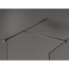 MEXEN/S - Kioto Sprchová zástěna WALK-IN 80 x 80 cm, černý vzor, grafit metal 800-080-202-95-70-080