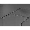 MEXEN/S - Kioto Sprchová zástěna WALK-IN 100 x 80 cm, černý vzor, grafit metal 800-100-202-95-70-080